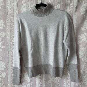 Rachel Zoe Women's Grey Two Tone Turtleneck Sweater